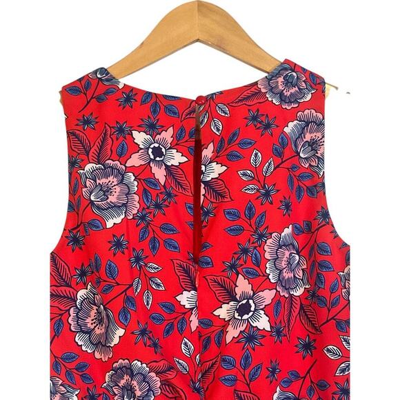 Eliza J Women Flora Boho Floral Fit and Flare Mini Dress Size 6 Petite Red Multi - Picture 9 of 11